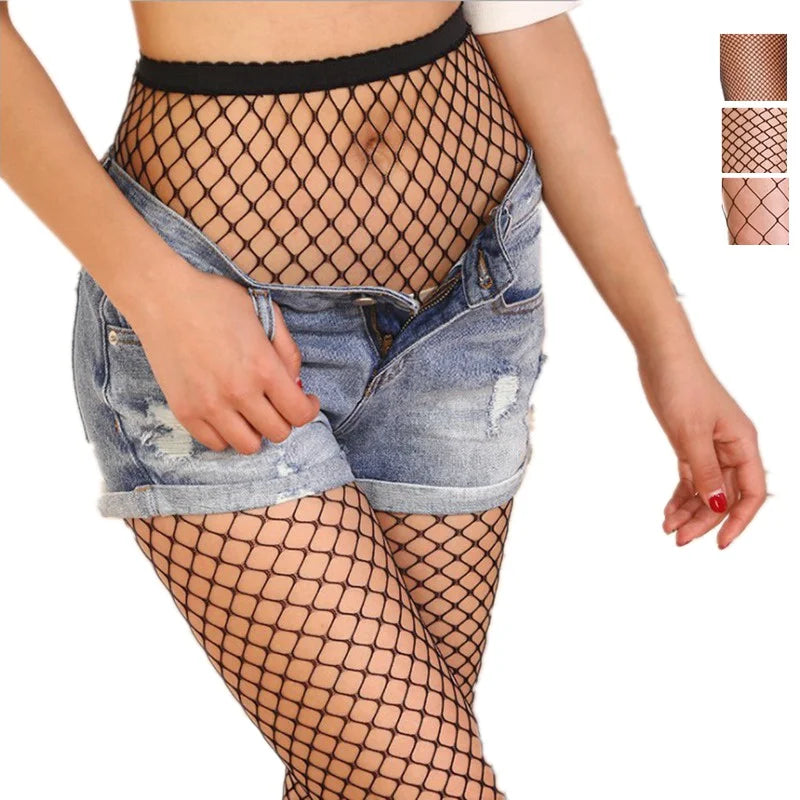 Women Fishnet Stockings Multicolor Plus Size