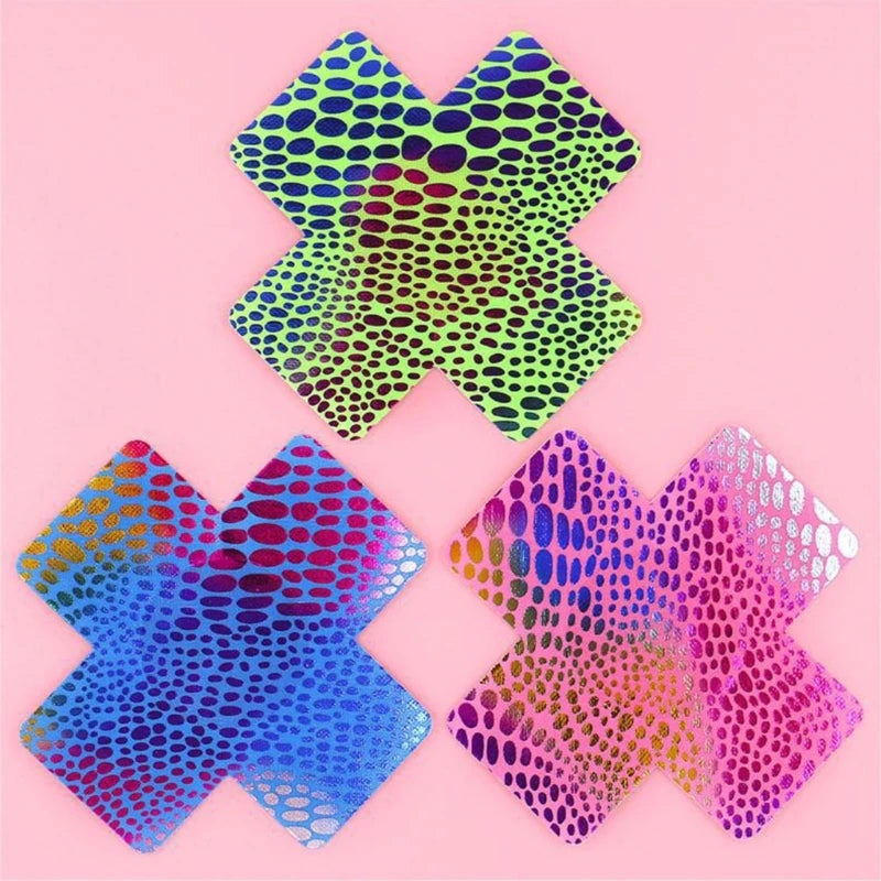 20 Pairs Colorful Fish Scales Disposable Pasties