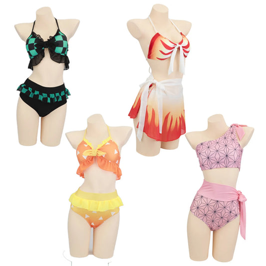 Anime Tanjirou/Nezuko/Zenitsu/Inosuke Bikini Set