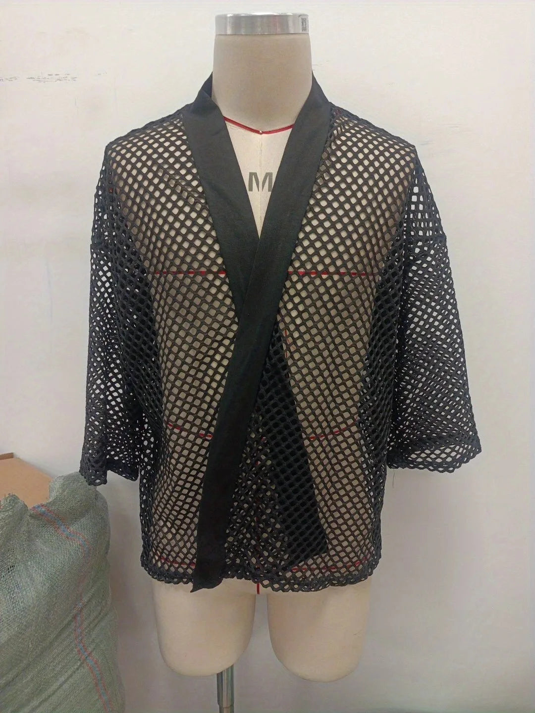 Men's Sheer Cardigan Disco Streetwear