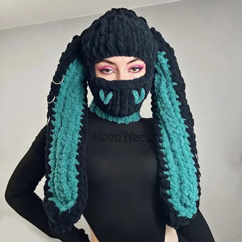 Big Ears Knitted Mask Cap