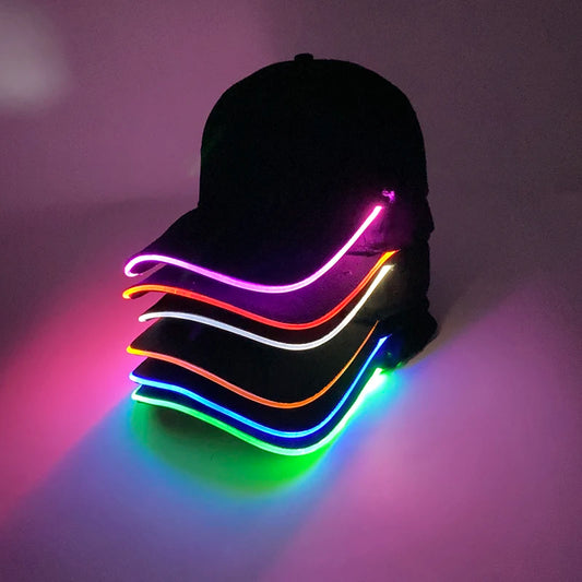 LED Optical Fiber Baseball Cap