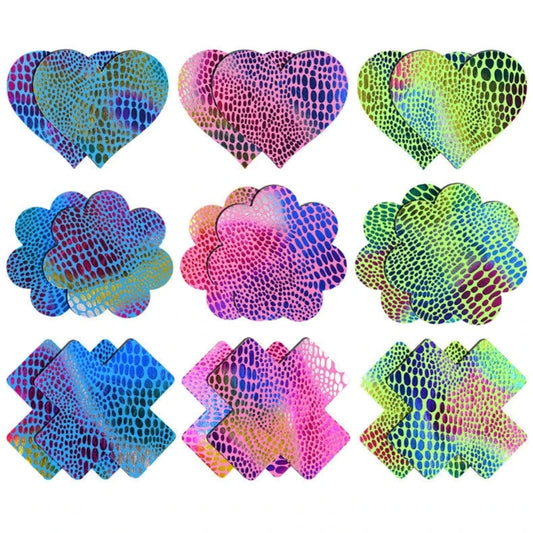 20 Pairs Colorful Fish Scales Disposable Pasties