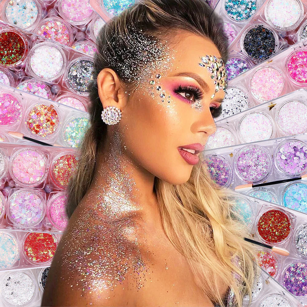 6Color Pallet Body/face Gel Glitter