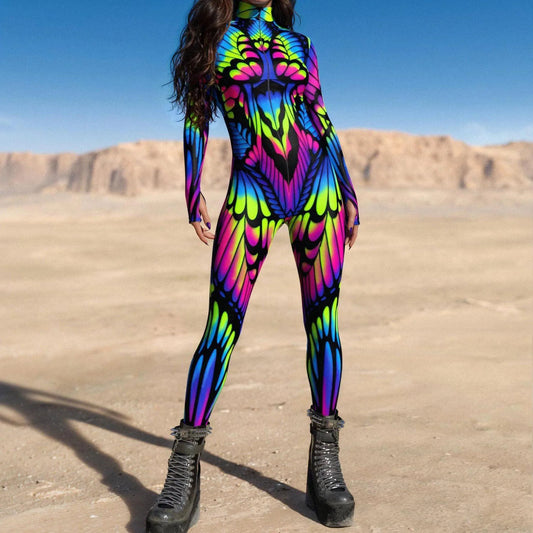 Colorful 3D Womens Jumpsuit\Catsuit