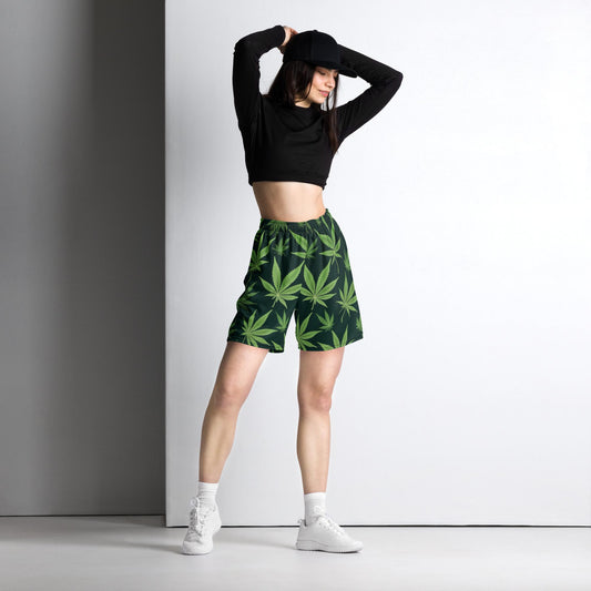 Unisex mesh weed shorts