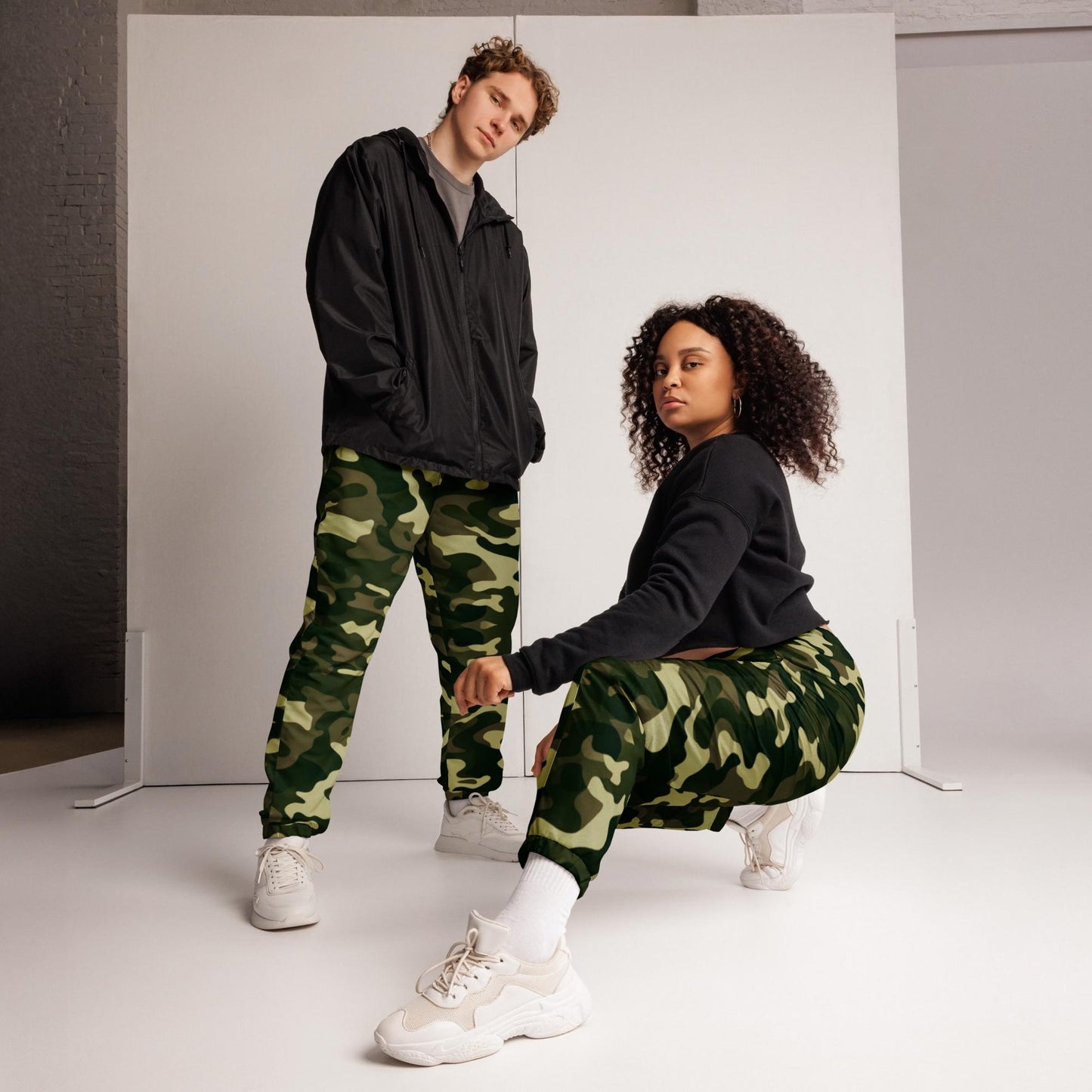 Unisex camo track pants